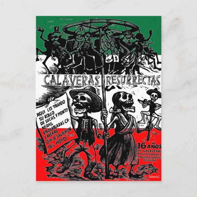 Dia de los Muertos (Toter Tag) Postkarte (Vorderseite)