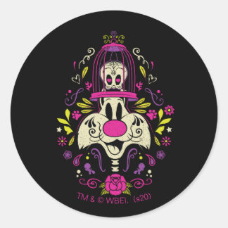 Día De Los Muertos TWEETY™ & SYLVESTER™ Runder Aufkleber