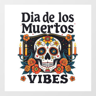 Día De Los Muertos Vibes Oaxaca Tag der Toten Fensteraufkleber