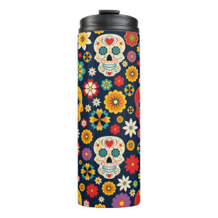 Dia de los Muertos Vintag Thermosbecher