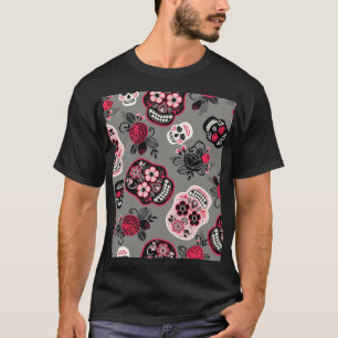 Dia de los Muertos: Vintages Muster T-Shirt