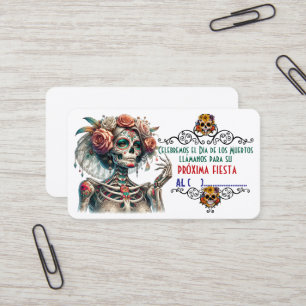 Dia de los muertos visitenkarte