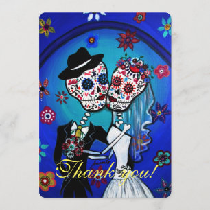 DIA DE LOS MUERTOS WEDD DANKE CARD
