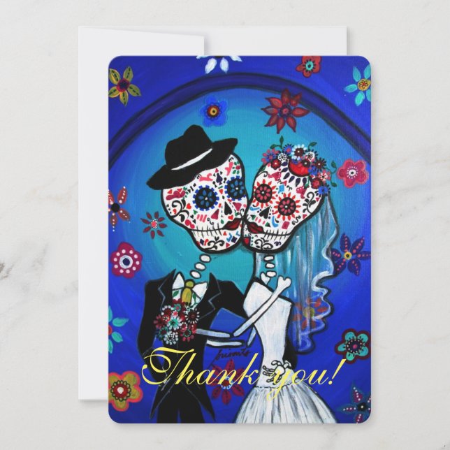 DIA DE LOS MUERTOS WEDD DANKE CARD (Vorderseite)