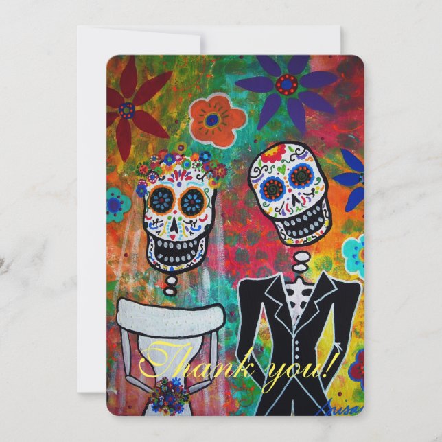 DIA DE LOS MUERTOS WEDD DANKE CARD (Vorderseite)