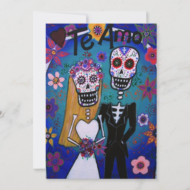 DIA DE LOS MUERTOS WEDD EINLADUNG (Vorderseite)