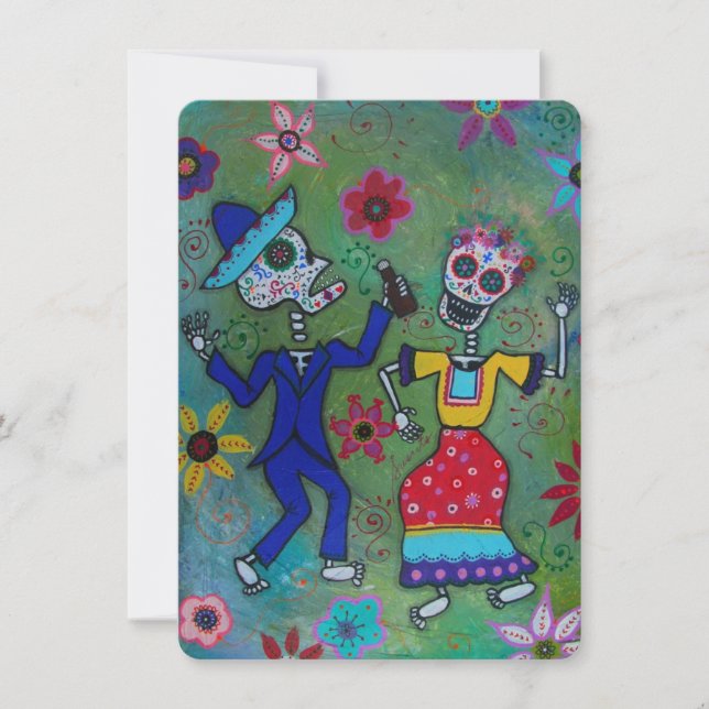 DIA DE LOS MUERTOS WEDD EINLADUNG (Vorderseite)