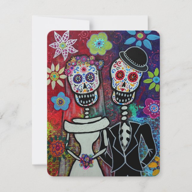 DIA DE LOS MUERTOS WEDD INVITATIONEN EINLADUNG (Vorderseite)