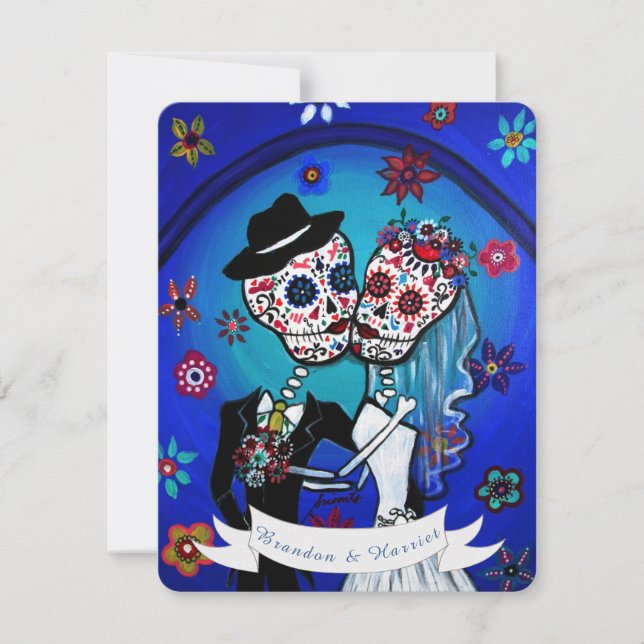 DIA DE LOS MUERTOS WEDDING EINLADUNG (Vorderseite)