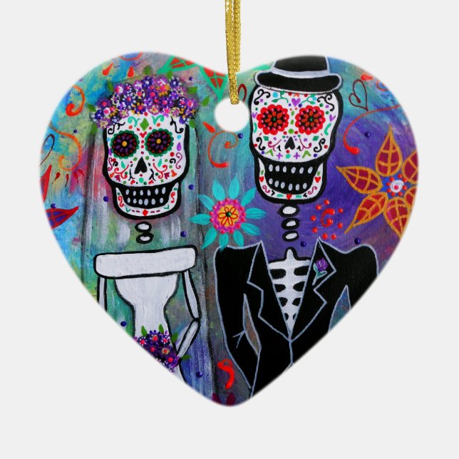 DIA DE LOS MUERTOS WEDDING KERAMIKORNAMENT (Vorne)