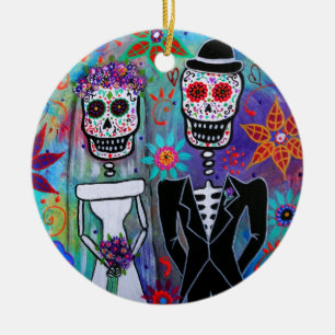 DIA DE LOS MUERTOS WEDDING KERAMIKORNAMENT
