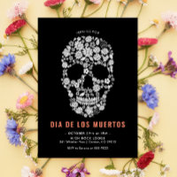 Dia de los Muertos Zucker-Schädel Schwarze Blumen