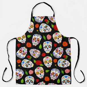 Dia de los Muertos: Zuckerschädel-Muster. Schürze