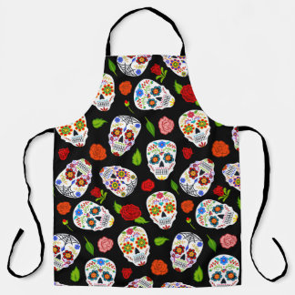 Dia de los Muertos: Zuckerschädel-Muster. Schürze