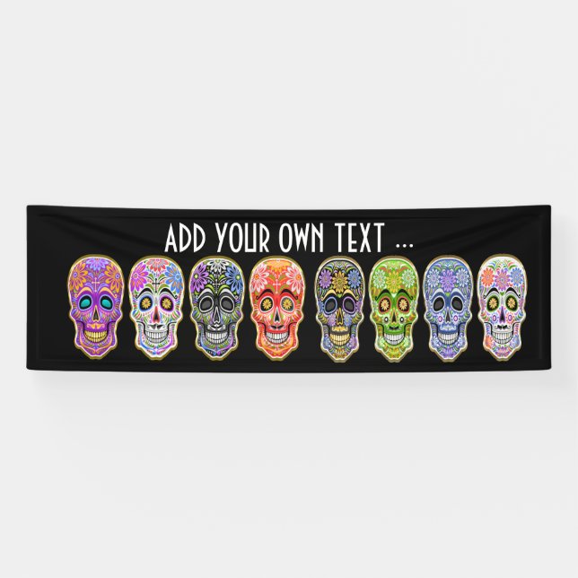 Dia De Muertos Banner - Zuckerkulls (Horizontal)