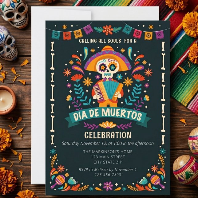 Dia De Muertos Festivals Einladung (Von Creator hochgeladen)