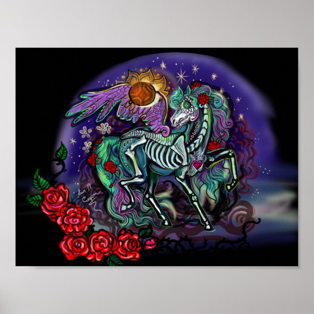 Día de Muertos Horse Poster (Vorne)