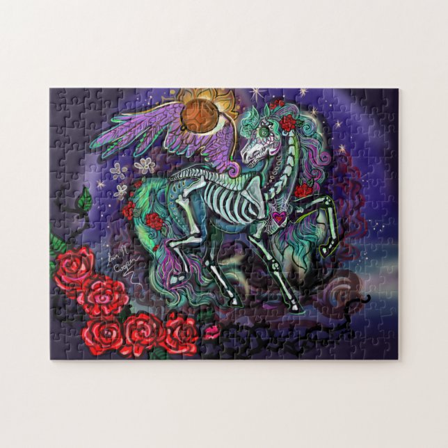 Día de Muertos Horse Puzzle (Horizontal)