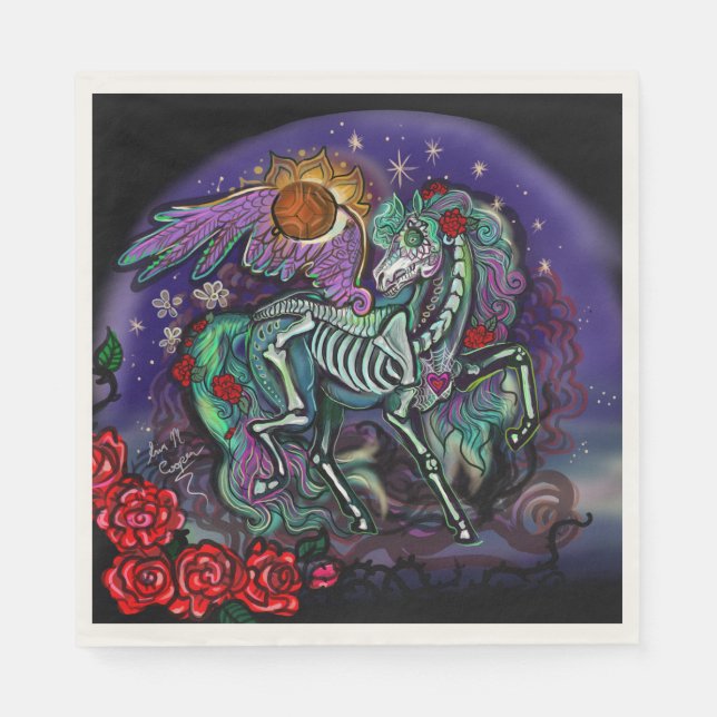 Día de Muertos Horse Serviette (Vorderseite)