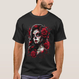 Dia De Muertos La Catrina Tag der Toten Zucker Sch T-Shirt