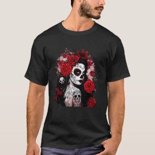Dia De Muertos La Catrina Tag Der Toten Zucker-Sch T-Shirt
