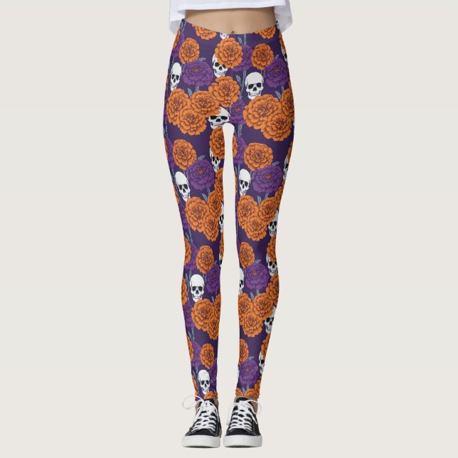 Día de muertos leggings (Vorderseite)