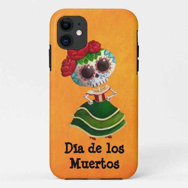 Dia de Muertos Mexican Fräulein Tod Case-Mate iPhone Hülle (Rückseite)