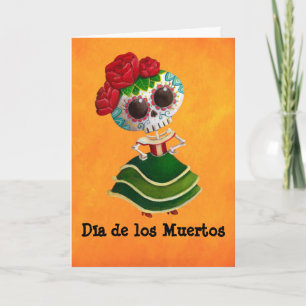 Dia de Muertos Mexican Fräulein Tod Karte