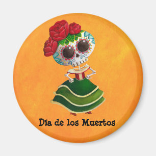 Dia de Muertos Mexican Fräulein Tod Magnet