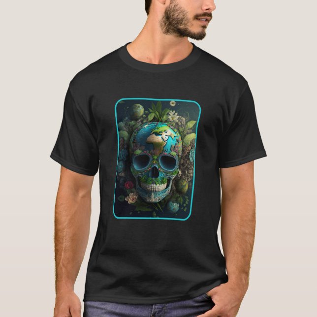 Dia De Muertos Mother Earth Dead Women Floral Suga T-Shirt (Vorderseite)