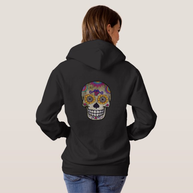 Dia de Muertos | Tag des Toten Zuckerschädels Hoodie (Schwarz voll)