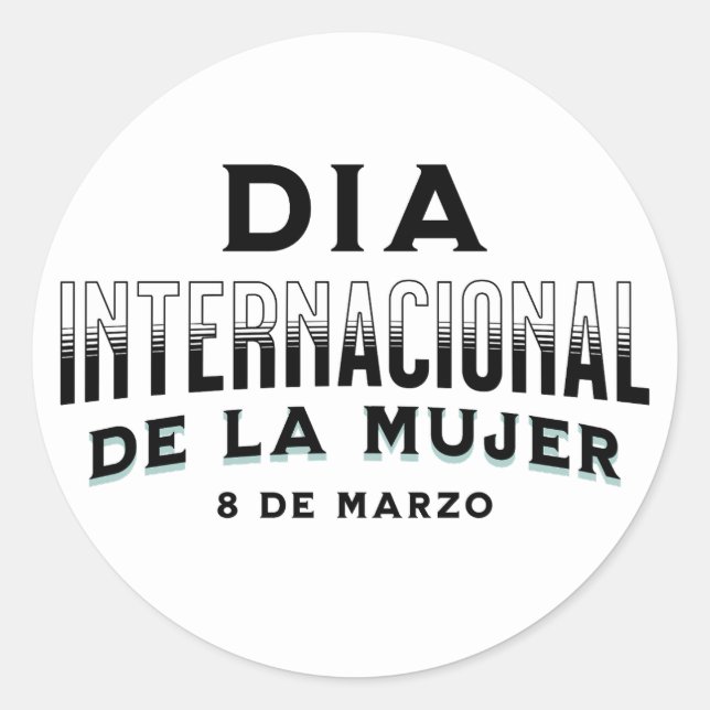 Día Internacional de la Mujer | Frauentag Runder Aufkleber (Vorderseite)