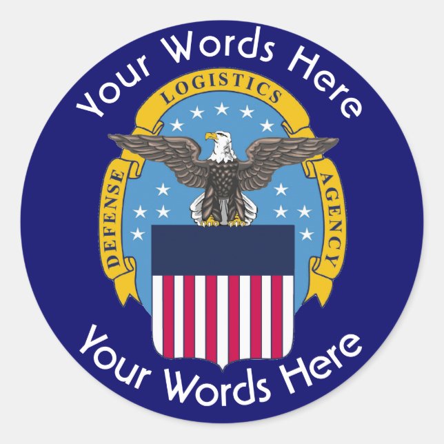 DIA-Schild der Verteidigungslogistikagentur Runder Aufkleber (Vorderseite)