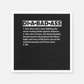 Diabadass Diabetes Bewusstsein Diabetiker Geschenk Serviette