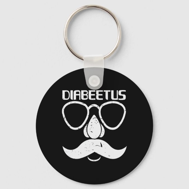 Diabeetus Beard Diabetes Awareness Geschenk Schlüsselanhänger (Vorderseite)