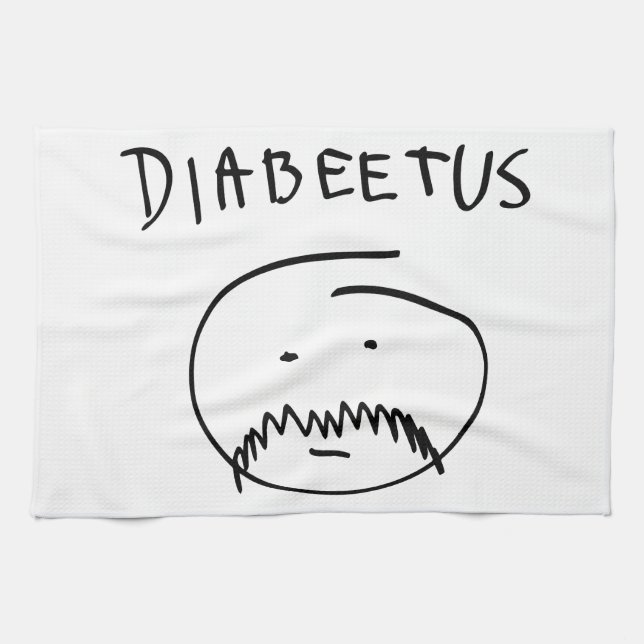 Diabeetus (Skizze-Version) Geschirrtuch (Horizontal)