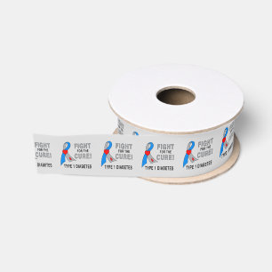 Diabetes 1 Kampf für die Heilung 1,5" Ripsband