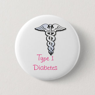 Diabetes-Abzeichen - Rosa Button