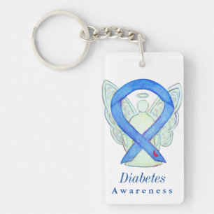 Diabetes Angel Bewusstsein Band Custom Key Chain Schlüsselanhänger