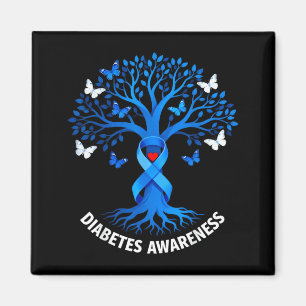 Diabetes-Aufklärungsmonat Diabetiker Blau Magnet