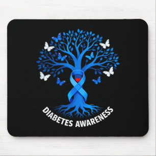 Diabetes-Aufklärungsmonat Diabetiker Blau Mousepad