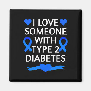 Diabetes-Aufklärungsmonat Ich Liebe Jemanden Mit T Magnet