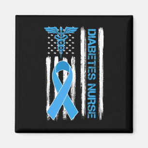 Diabetes Awareness American Flag Diabetes Nururure Magnet