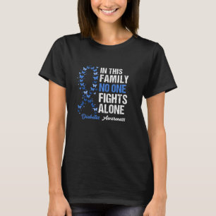 Diabetes Awareness Blue Band Family Support T-Shirt