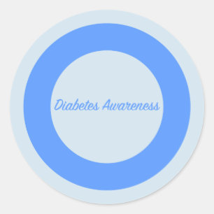 Diabetes Awareness Circle Runder Aufkleber