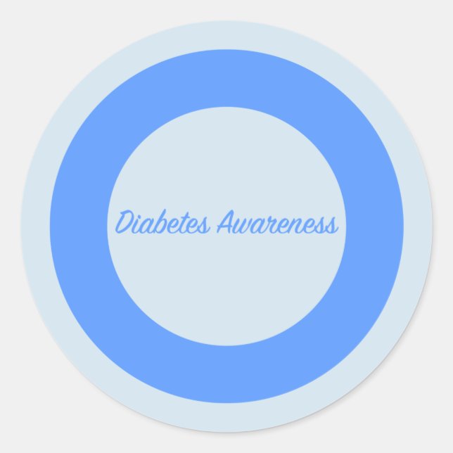 Diabetes Awareness Circle Runder Aufkleber (Vorderseite)