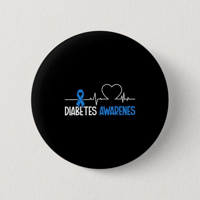Diabetes Awareness Day World Diabetes Month  Button (Vorderseite)