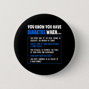 Diabetes Awareness Diabetes Typ 1 Fun Puff oder Qu Button