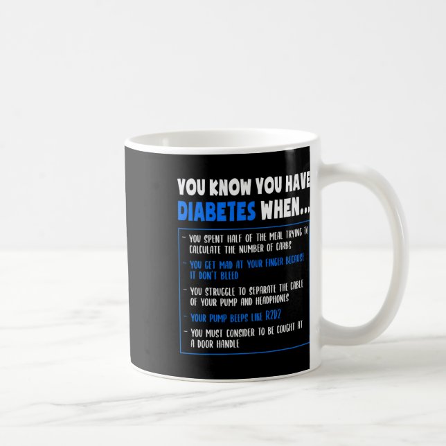 Diabetes Awareness Diabetes Typ 1 Fun Puff oder Qu Kaffeetasse (Rechts)