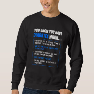 Diabetes Awareness Diabetes Typ 1 Puffer oder Quot Sweatshirt